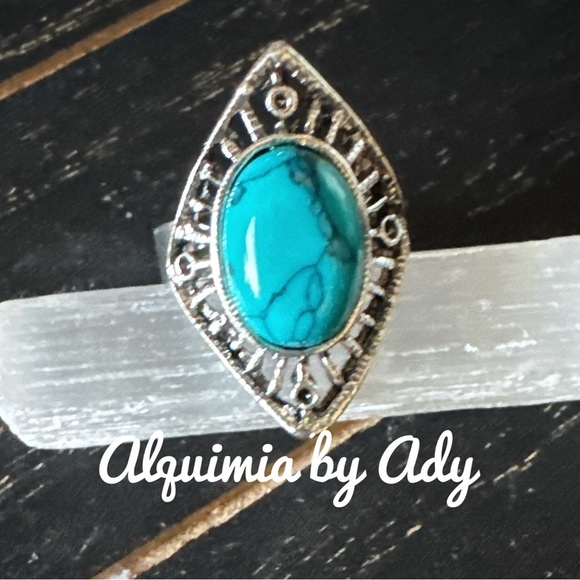 Alquimia Turquoise Silver Ring adjustable - Picture 1 of 1